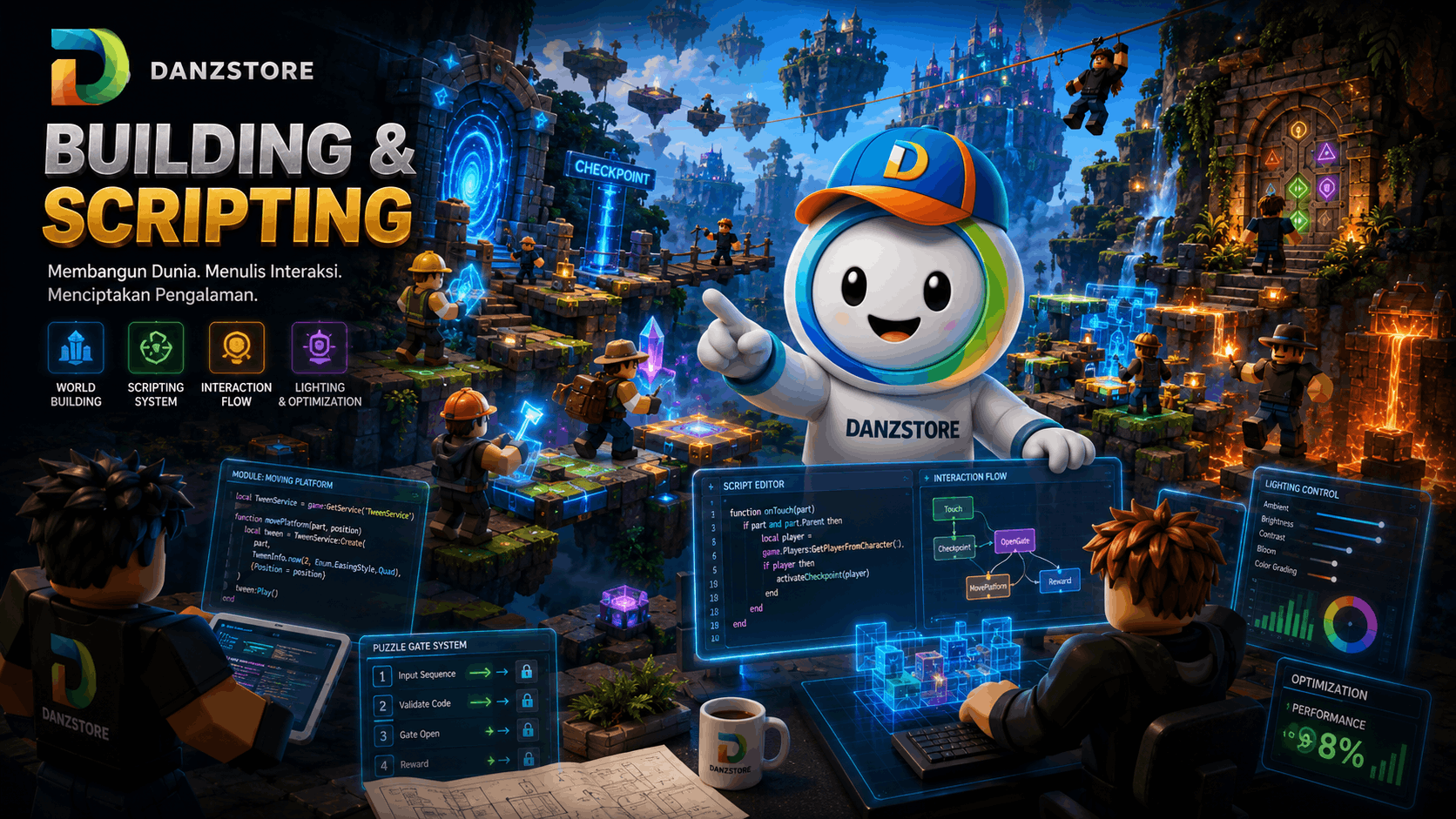 Building dan Scripting Roblox Adventure