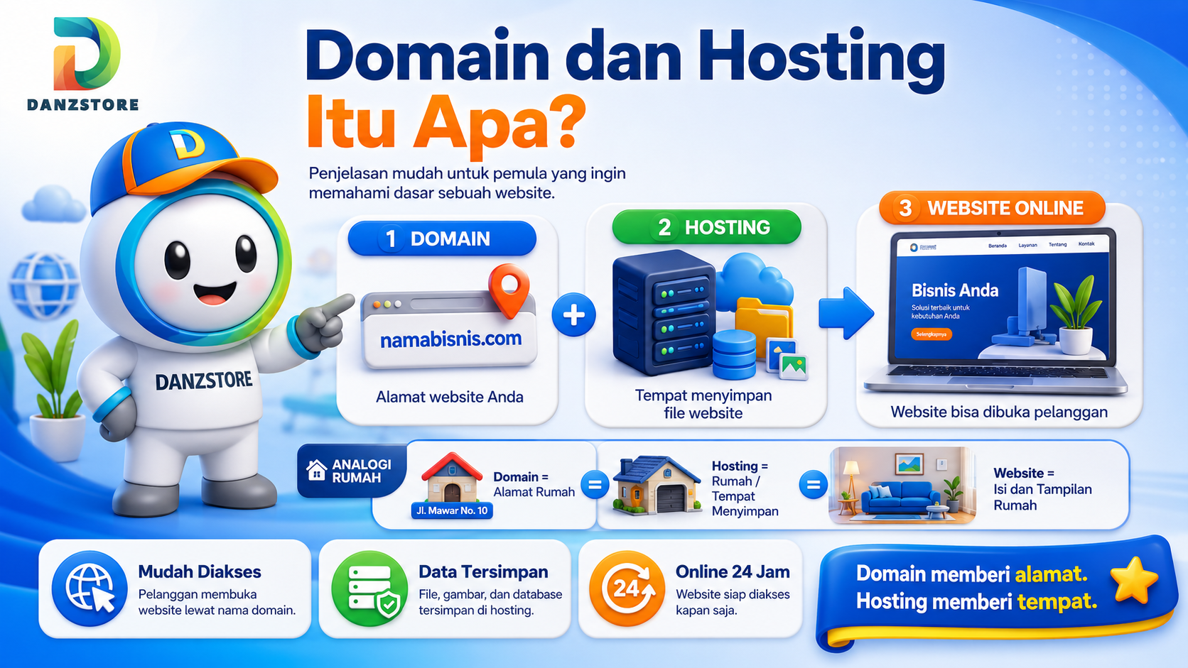 Domain dan Hosting Itu Apa? Penjelasan Mudah untuk Pemula