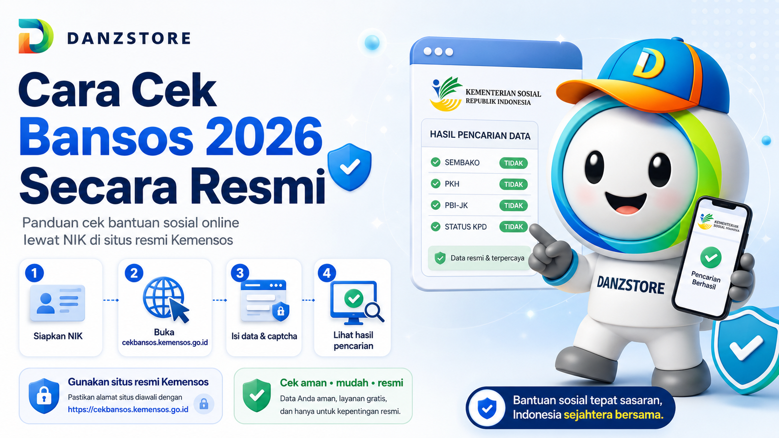 Cara Cek Bansos 2026 Pakai NIK KTP: Status Penerima, DTSEN, dan Desil